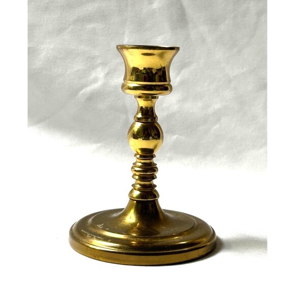 Vintage Seiden Solid Brass Candlestick Holder 5” Taper Candle Classic Decor - Picture 1 of 8